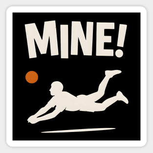 Mine Volleyball Diving Player Funny Sports Graphic Magnet